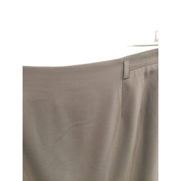 Talbots wool maxi skirt womens 18W 18 grey taupe Italian fabric modest office - Picture 2 of 11